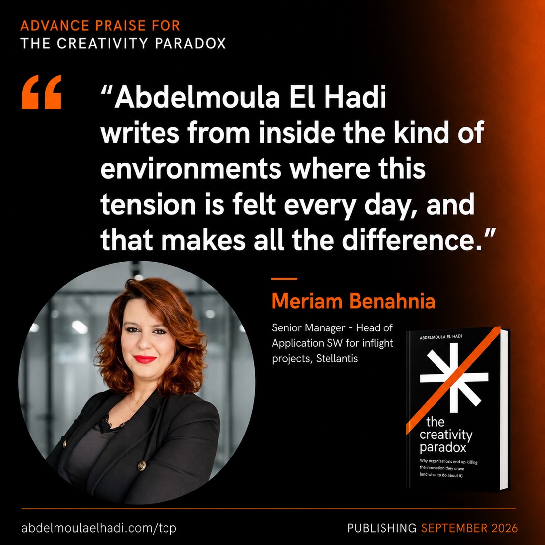 Advance praise for The Creativity Paradox from Meriam Benahnia